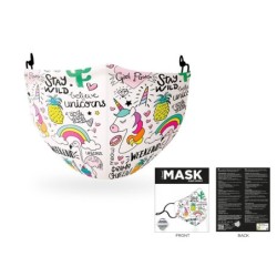 Máscara de cobertura de poliéster Unicornio
