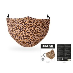 Máscara de cobertura de poliéster Leopardo