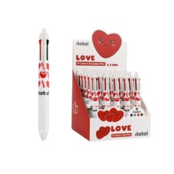 Bolígrafo Borrable 4 en 1 FOLLOW YOUR HEART - expositor 25 uds