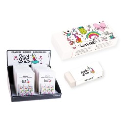 Goma de borrar UNICORN - expositor 18 uds