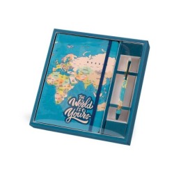Cuaderno A5 + Bolígrafo BLUE MAPS