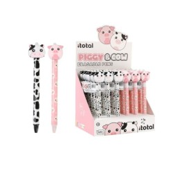 Bolígrafo Borrable COW & PIGGY - expositor 36 uds