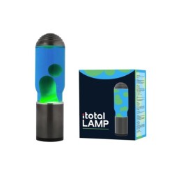 Lamp ADA con Base Gris Oscuro, Líquido Azul y Cera Verde