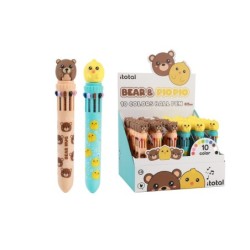 Bolígrafo Multicolor BEAR & PIO PIO - expositor 36 uds