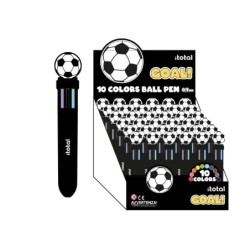 Bolígrafo Multicolor FOOTBALL - expositor 36 uds