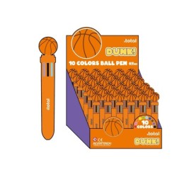 Bolígrafo Multicolor BASKETBALL - expositor 36 uds