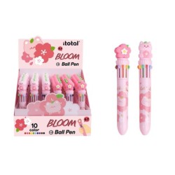 Bolígrafo Multicolor Flor - expositor 36 uds