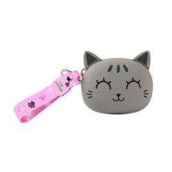 Monedero de silicona GREY CAT