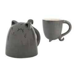 Taza de Cerámica Up & Down GREY CAT