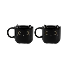 Taza de Espresso BLACK CAT set de 2 uds