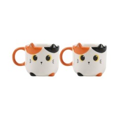 Taza de Espresso ORANGE CAT set de 2 uds