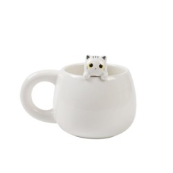 Taza de Cerámica con Charm WHITE CAT