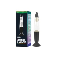 Lámpara de Lava LED Bullet con Luz que Cambia de Color y Base Negra