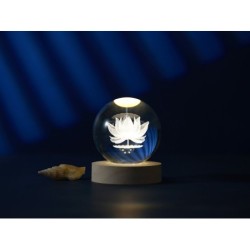 Lámpara Bola de cristal media Lotus