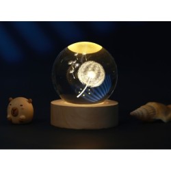 Lámpara Bola de cristal pequeña Diente de león