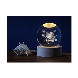 Lámpara Bola de cristal pequeña FOLLOW YOUR HEART