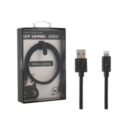 Cable USB - lightning BLACK CAT