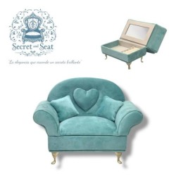 Mini sofá Secret & Seat joyero blue Tiffany SEP-2025