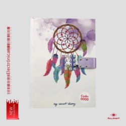 DIARIO CON CLAVE CATCH DREAMS 15 x 20,50 x 3 cm.