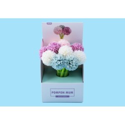 EXP.12 BOLIS GEL POM POM FLOWERS,COLORES SURTIDOS Exp: 17 x 15 x 24 cm Und: 13 cm
