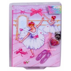 DIARIO C/CANDADO COLEC. BALLET 18 x 13 x 2 cm