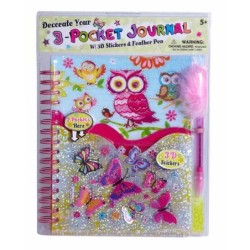 DIARIO C/ACCESORIOS PARA DECORAR,COL.BUHOS 22 x 29 x 3 cm