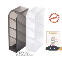 ORGANIZADOR VERTICAL 4 PISOS 2 COL.BLANCO Y NEGRO 20,5 x 9,2 x 5,1 cm