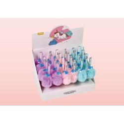 EXP.24 BOLIS GEL POM POM UNICORNIO SURTIDOS Exp: 30 x 26,5 x 18,5 cm Und: 17,5 cm
