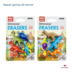 SET GOMAS SURTIDAS DINOSAURIOS,2 MODELOS Exp: 30 x 20 x 7 cm. Unid. 14,5 x 9,5 x 2 cm.