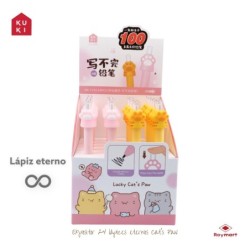 EXP.24 LAPICES INFINITOS CATS PAW Exp: 16,8 X 12,5 X 25 cm. Und: 14,5 x 2,5 x 2 cm.