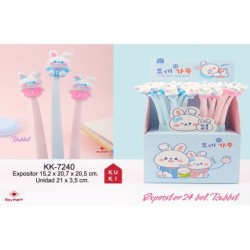 EXP.24 BOLIS GEL RABBIT LONG Expositor 15,2 x 20,7 x 20,5 cm. Unid.21 x 3,5 cm.