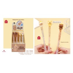 EXP.24 BOLIS TINTA BORRABLE BEAR CHEESE Exp. 16,5 X 11,5 X 28 cm. Unid.17,5 x 2,5 x 2 cm.