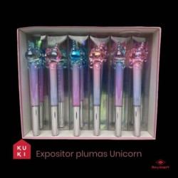 EXP.36 PLUMAS COLORES RAINBOW DOCE SIGNS EXP. 21,5 x 17,5 x 15,5 cm. UNID. 16 x 3 cm.