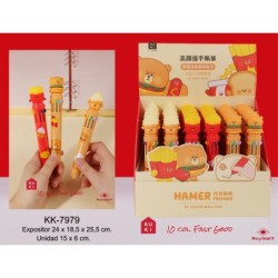 EXP.36 BOLIS 10 COLORES FAST FOOD Exp: 19 x 19 x 27 cm. Und: 15 x 2,5 x 2 cm.