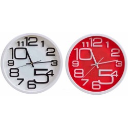 RELOJ PARED ROUND GRANDE, 3 COLORES 30 x 30 x 4 cm