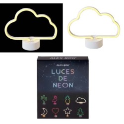 FIGURA NEON NUBE BLANCA 25 x 20 x 1,3 cm.