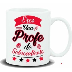 NEW MUG CON MENSAJE PARA UNA PROFE 8 x 8 x 9,5 cm.
