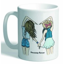 MUG CON MENSAJE FRIENSHIP FOREVER 8 x 8 x 9,5 cm.
