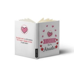 LIBRETA CON MENSAJE A6,TE QUIERO ABUELA Tamaño A6
