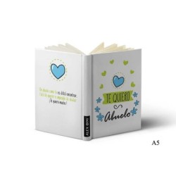 LIBRETA CON MENSAJE A5,TE QUIERO ABUELO Tamaño A5