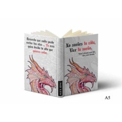 LIBRETA C/ MENSAJE A5 MANDALA TATOOS Tamaño A5