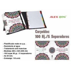 CARPEBLOC 100 HOJAS,COL.MANDALA,TEN PACIENCIA CON. 38 x 22 x 2 cm