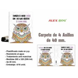 CARPETA 4 ANILLAS ,COL.MANDALA,TAMBIEN SE PUEDE... 32 x 26 x 5 cm