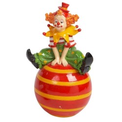 PELOTA HUCHA C/PAYASO , 2 MODELOS 20 x 12,5 x 12,5 cm