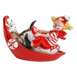 HUCHA PAYASO EN BARCA 12 x 16 x 9 cm