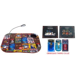 MESA PORTATIL C/ LUZ ,48*38 KKXMX Y TARRO REGALO 48 x 38 cm.