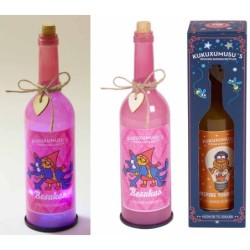 BOTELLA CON LUZ KUKUXUMUXU BESUKAO 29,5 x 8 x 8 cm.