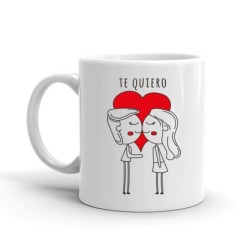 MUG ENAMORADOS TE QUIERO 8 x 8 x 9,5 cm.