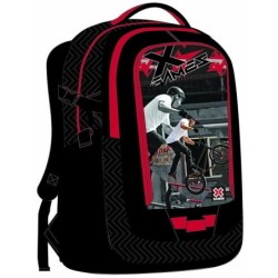 MOCHILA OVAL ROJO/NEGRA XGAMES 46 x 41 x 20 cm