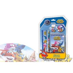 BLISTER PAPELERIA 3D 5 PZAS. SUPER WINGS 25 x 15 x 2,5 cm